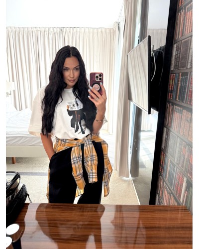 T-shirt dama z gazetą La Milla biały