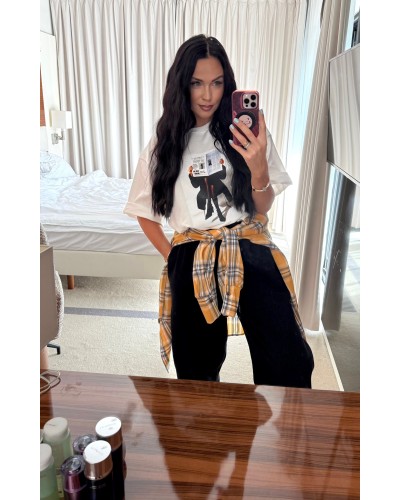 T-shirt dama z gazetą La Milla biały