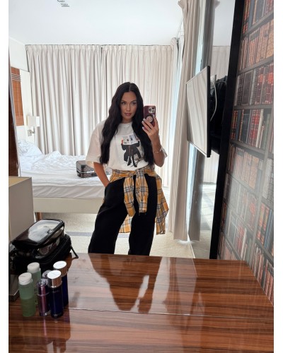 T-shirt dama z gazetą La Milla biały