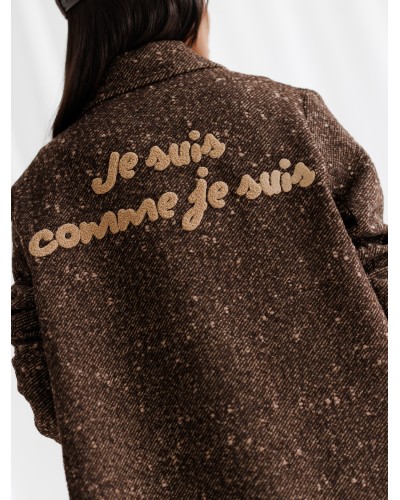 Płaszcz z napisem na plecach By o la la...! chocomnus