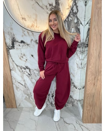 Bluza z zakładkami By o la la...! merlot