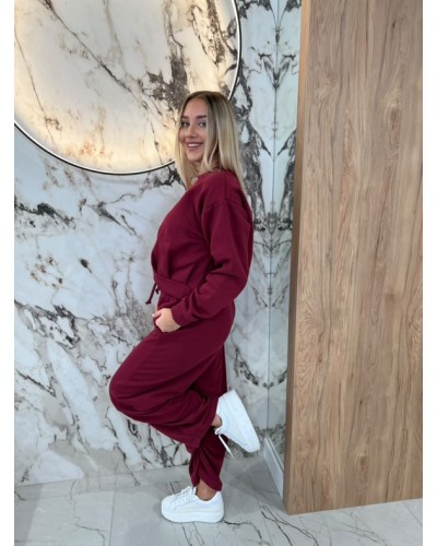 Bluza z zakładkami By o la la...! merlot