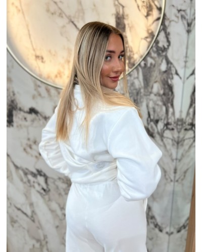 Bluza z zakładkami By o la la...! śmietankowa