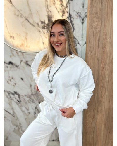 Bluza z zakładkami By o la la...! śmietankowa