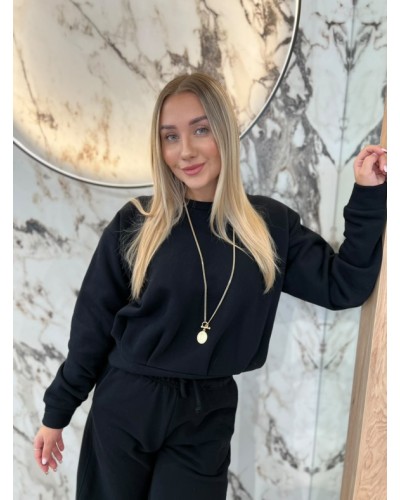 Bluza z zakładkami By o la la...! czarna