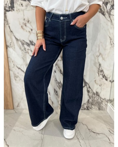 Spodnie jeansowe z białą nitką By o la la...!