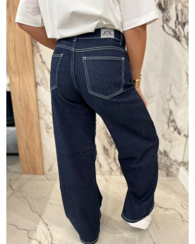 Spodnie jeansowe z białą nitką By o la la...!