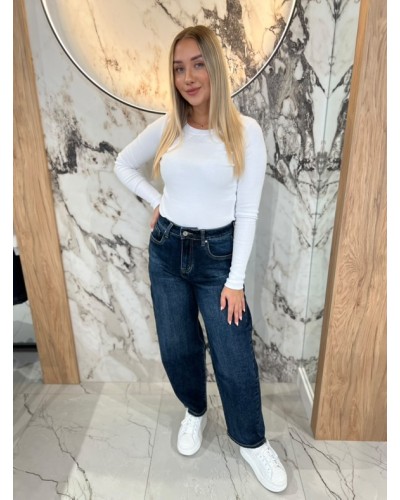 Spodnie jeansowe balloon By o la la...! ciemne