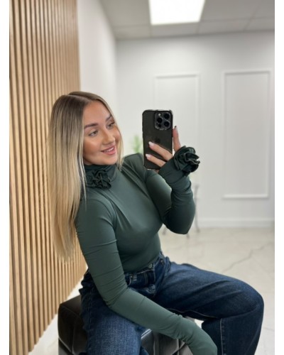 Golf z różami La Milla oliwkowy