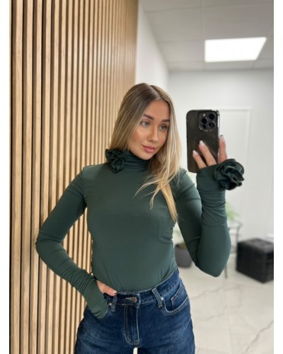 Golf z różami La Milla oliwkowy