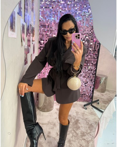 Trencz materiałowy La Milla czekoladowy