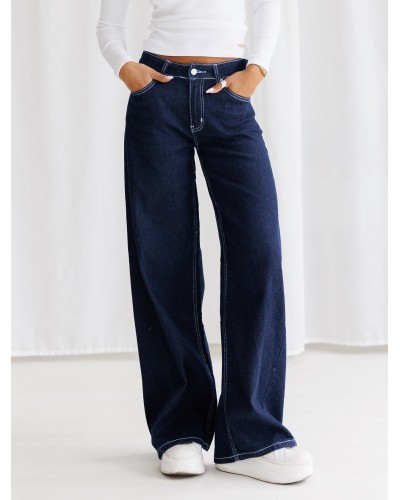 Spodnie jeansowe z białą nitką By o la la...!