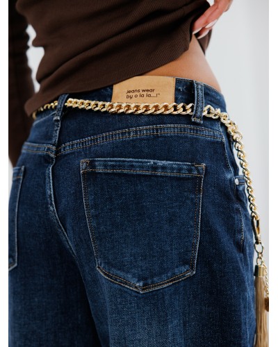 Spodnie jeansowe balloon By o la la...! ciemne