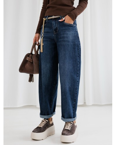 Spodnie jeansowe balloon By o la la...! ciemne