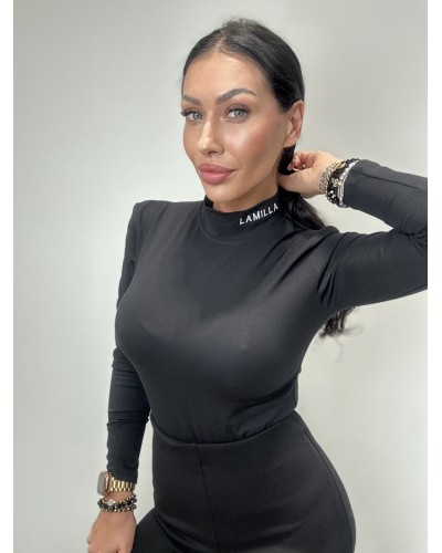 Golf body z logo La Milla czarny