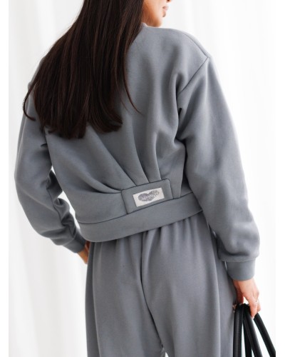 Bluza z zakładkami By o la la...! grafitowa