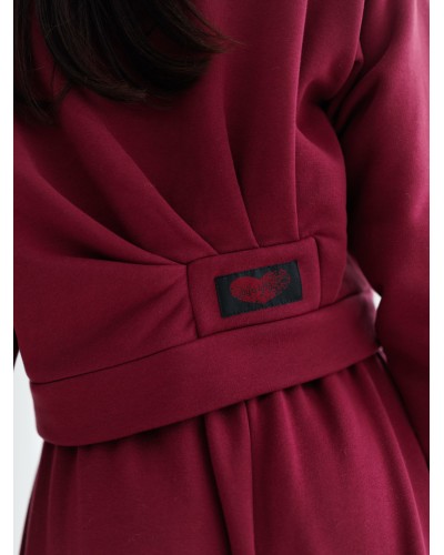 Bluza z zakładkami By o la la...! merlot