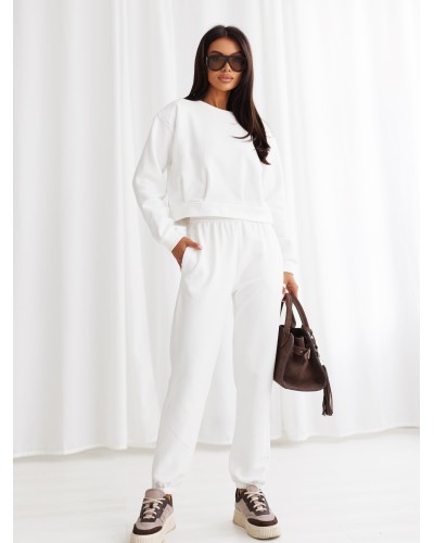 Bluza z zakładkami By o la la...! śmietankowa