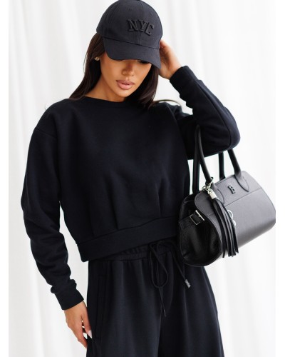 Bluza z zakładkami By o la la...! czarna