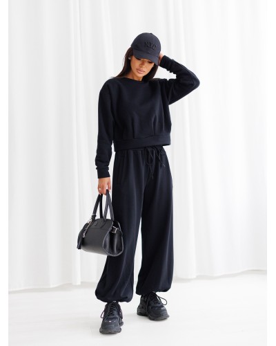 Bluza z zakładkami By o la la...! czarna