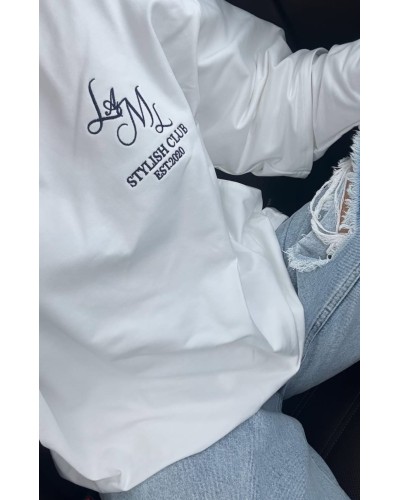 T-shirt z haftem La Milla biały