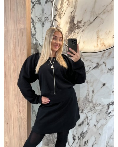 Bluza z bufiastymi ramionami By o la la...! czarna
