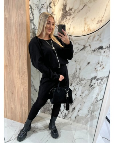 Bluza z bufiastymi ramionami By o la la...! czarna