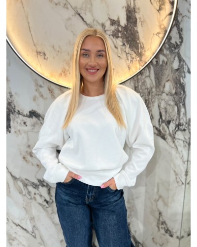 Bluza z bufiastymi ramionami By o la la...! śmietankowa