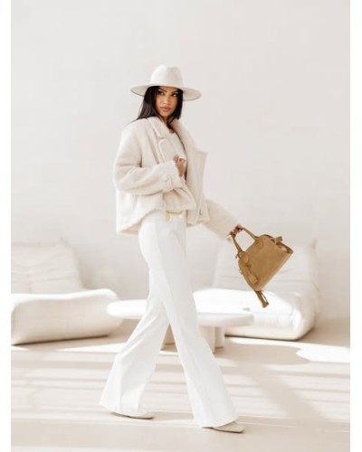 Kurtka futerko By o la la...! śmietankowa