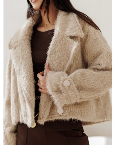 Kurtka futerko By o la la...! beżowa