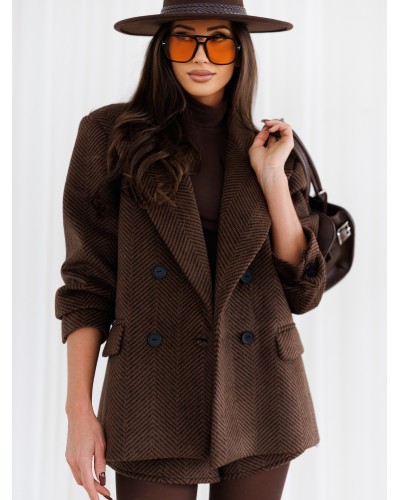 Marynarka dwurzędowa jodełka By o la la...! chocomus