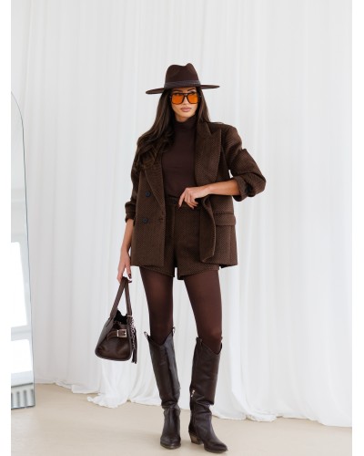 Marynarka dwurzędowa jodełka By o la la...! chocomus