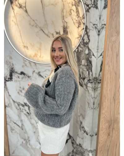 Sweter premium dzwoneczek By o la la...! szary