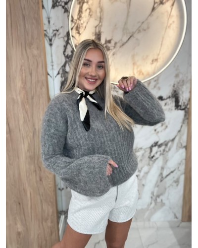 Sweter premium dzwoneczek By o la la...! szary
