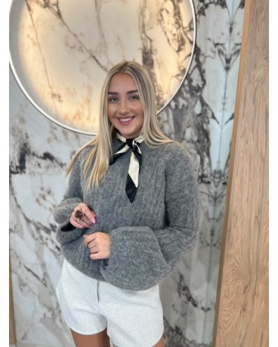 Sweter premium dzwoneczek By o la la...! szary