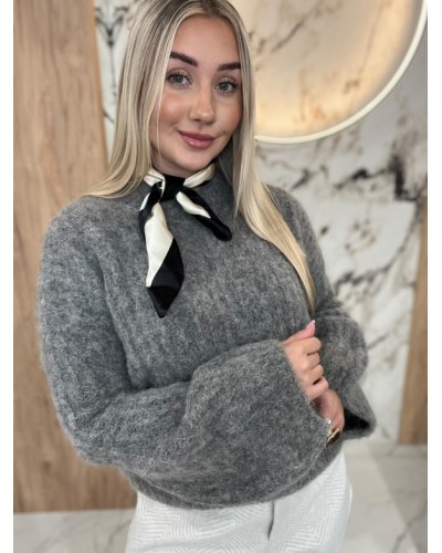 Sweter premium dzwoneczek By o la la...! szary