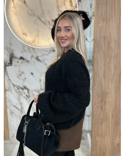 Sweter premium dzwoneczek By o la la...! czarny