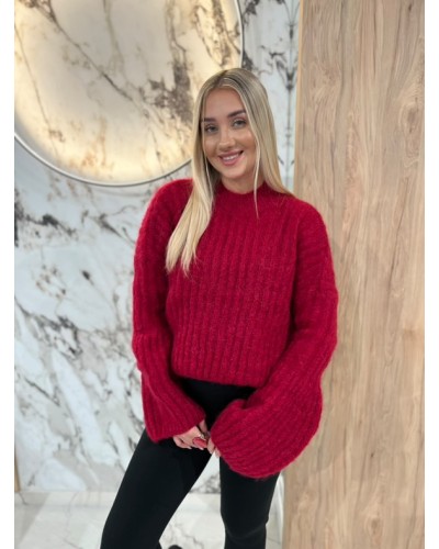 Sweter premium dzwoneczek By o la la...! merlot