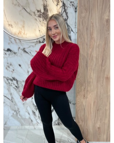 Sweter premium dzwoneczek By o la la...! merlot