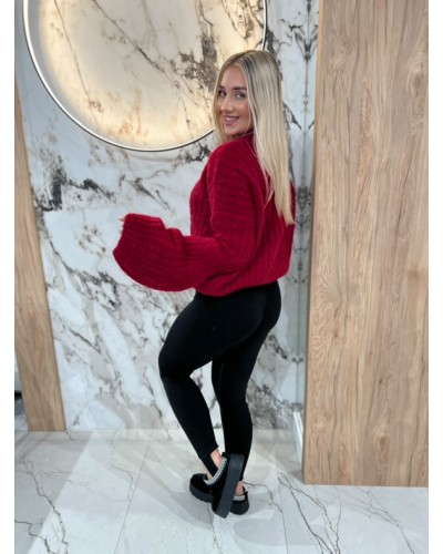 Sweter premium dzwoneczek By o la la...! merlot