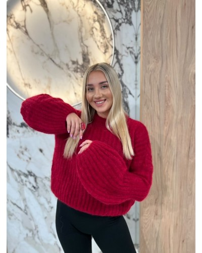 Sweter premium dzwoneczek By o la la...! merlot