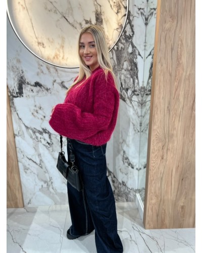 Sweter premium dzwoneczek By o la la...! fuksja