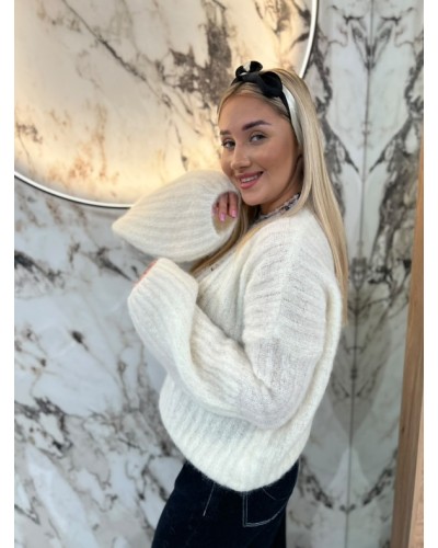 Sweter premium dzwoneczek By o la la...! śmietankowy