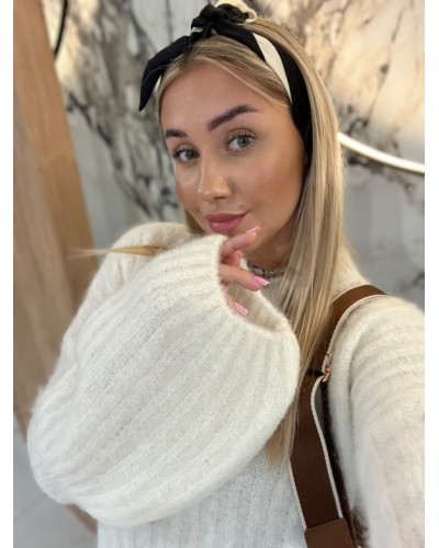 Sweter premium dzwoneczek By o la la...! śmietankowy