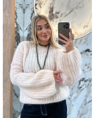 Sweter premium dzwoneczek By o la la...! beżowy