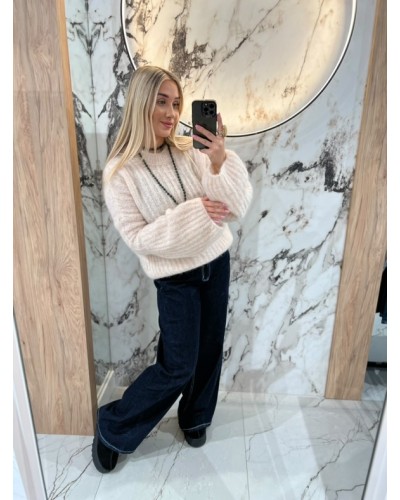 Sweter premium dzwoneczek By o la la...! beżowy