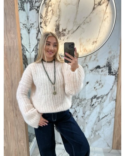 Sweter premium dzwoneczek By o la la...! beżowy