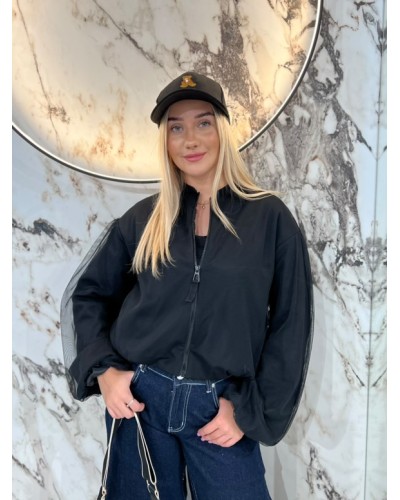 Bomberka z tiulowym rękawem By o la la...! czarna