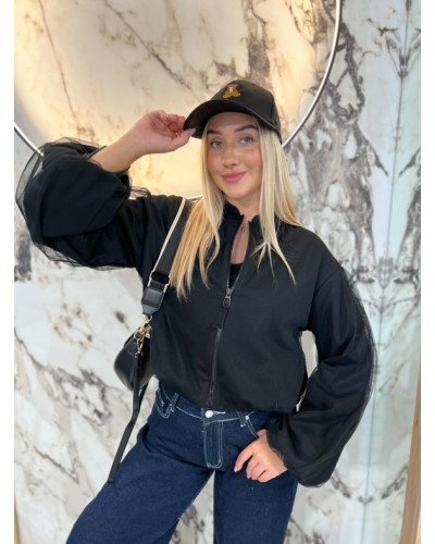 Bomberka z tiulowym rękawem By o la la...! czarna