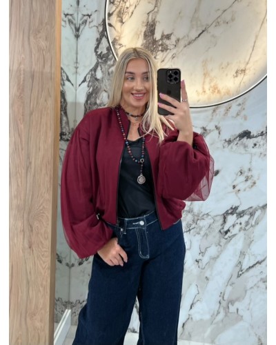 Bomberka z tiulowym rękawem By o la la...! merlot